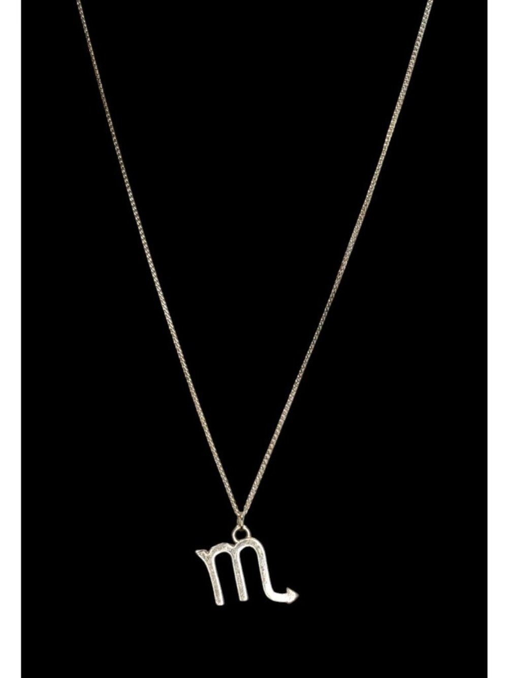 Goth Witchy Scorpio Zodiac Pendant Necklace Silver Tone Astrology Celestial Jewe